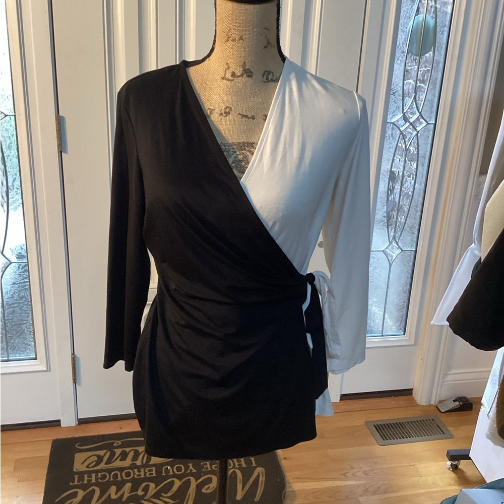 Anne Klein Black and White Dress